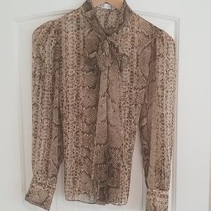 Zara Snakeskin Blouse